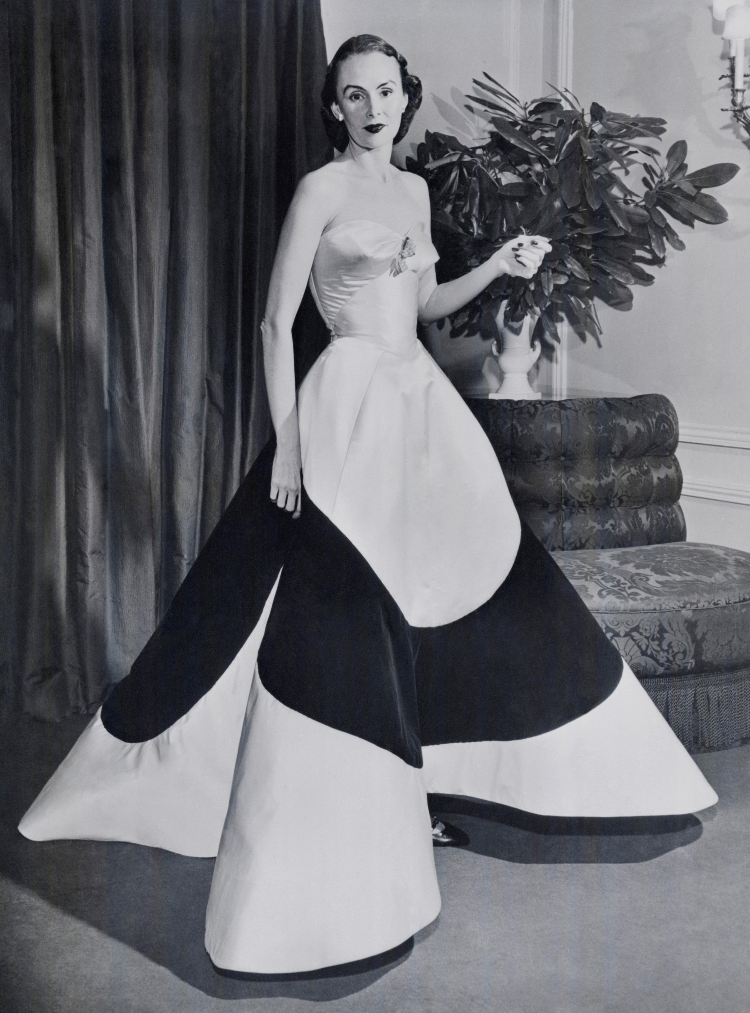 Austine Hearst in Charles James Four Leaf Clover Dress, ca. 1953.jpg