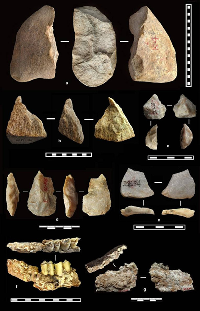 蓝田上陈遗址最老石器层位（S27~L28，距今大约2.00~2.12百万年）部分石器与化石.jpg