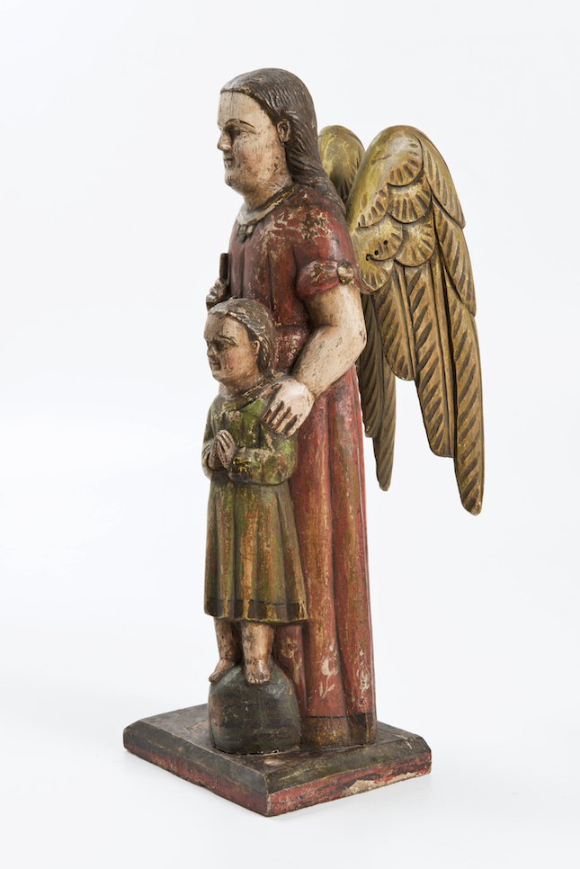 守护天使 18世纪 彩色木雕 60×26×18.jpg