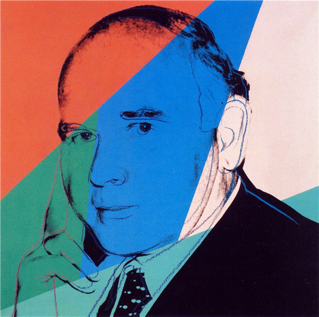 安迪·沃霍尔（美国） 彼得·路德维希肖像  105×105cm  亚麻布丝网版画 1980.jpg