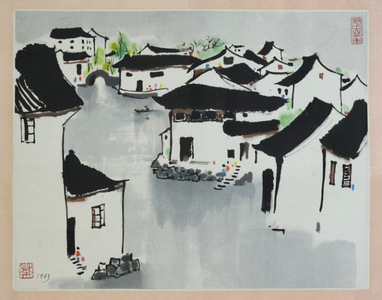 吴冠中1983 年水墨画作《朱家角》(5332024)-20220211200750.jpg