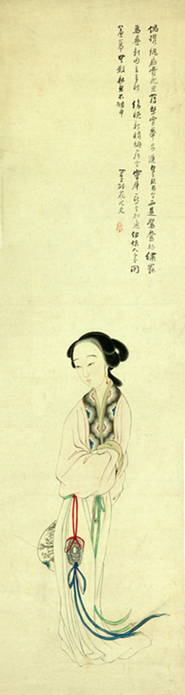 清 沈史 独立仕女图1.jpg 清 沈史 独立仕女图1.jpg
